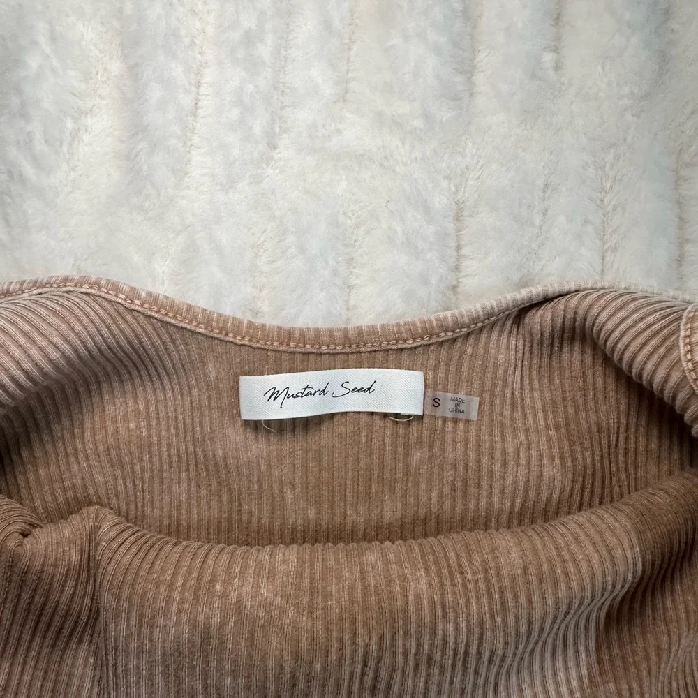 Beige Ribbed Tank Top - Picture 4 of 4